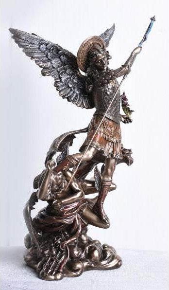 Actual product image Palazzo Sculpture of Archangel Michael fighting Lucifer
