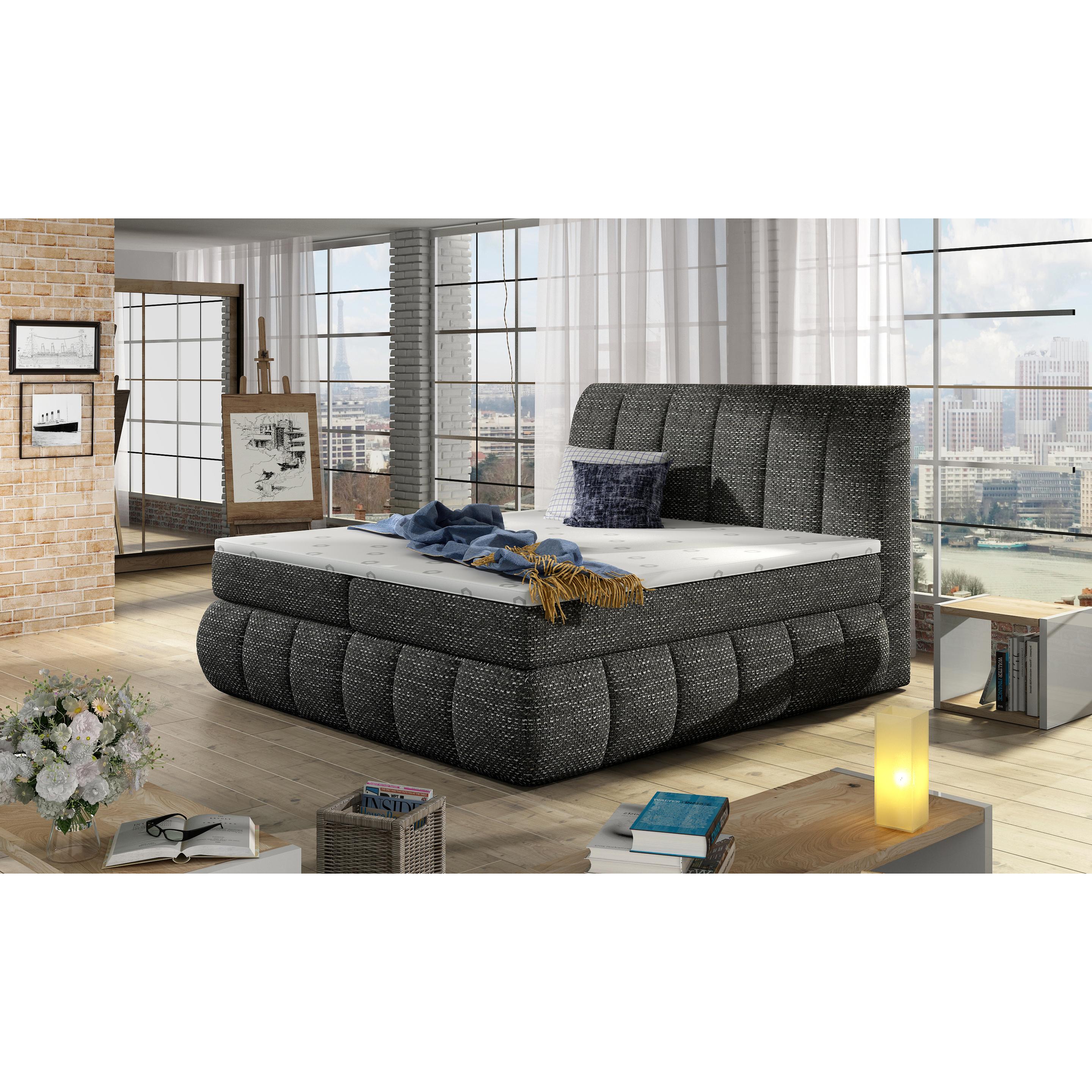 ELTAP, Boxspringbett, Vincenzo mit Stauraum (160 x 180 cm)