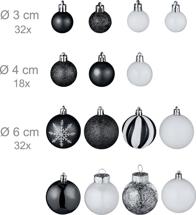 Produktbild Relaxdays Weihnachtskugeln-Set (101 -teilig)