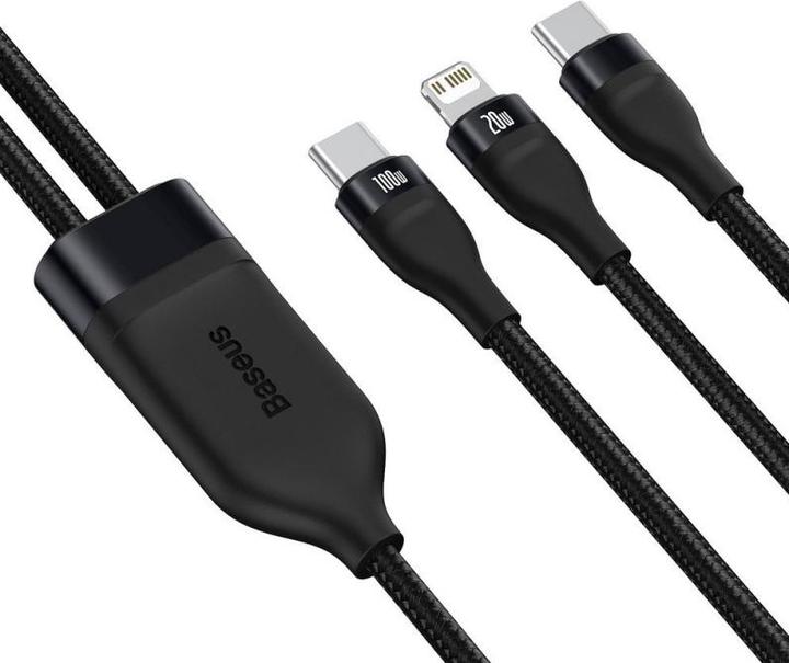 Actual product image Baseus 2in1 FastCharger Cable C to L+C, 1.2m (1.20 m, 100 W)