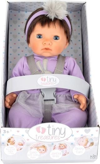 Actual product image Tiny Treasures Tiny Treasure Doll w/ Brown Hair & Purple Tutu Dress