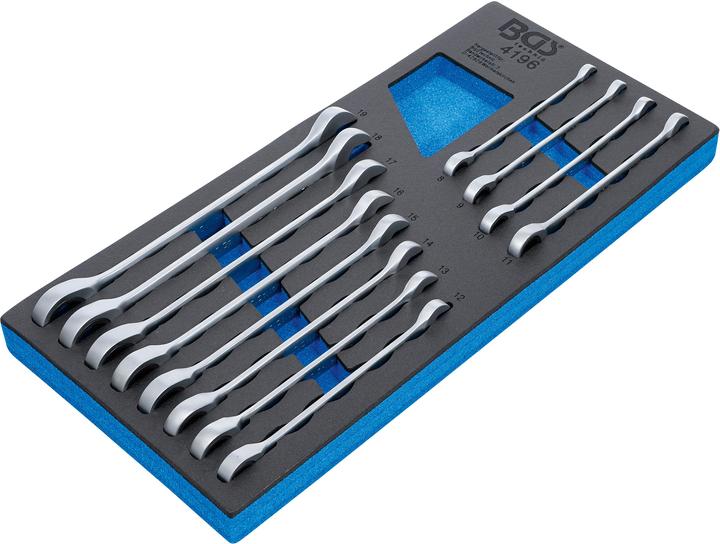 Productafbeelding BGS Werkplaatswagen inzet 1/3: Ratelringsleutelset | SW 8 - 19 mm | 12-delig. (1 x)