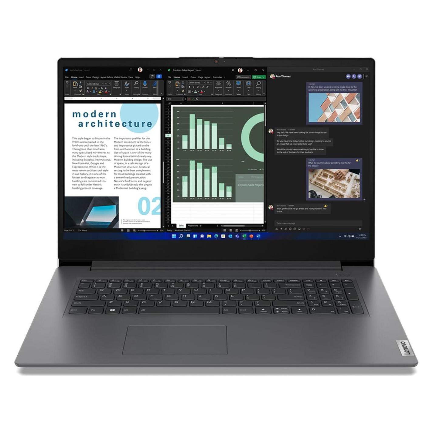 Lenovo V17 Gen 4 (17.30", 512 GB, 16 GB, DE, Intel Core i5-13420H), Notebook, Grau
