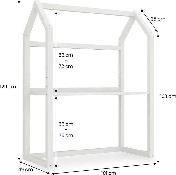 Actual product image IDIMEX Kinderschreibtisch TINA höhenverstellbar – Weiss