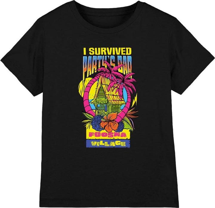Actual product image One Piece Childrens/Kids I Survived Party's Bar T-Shirt (128)