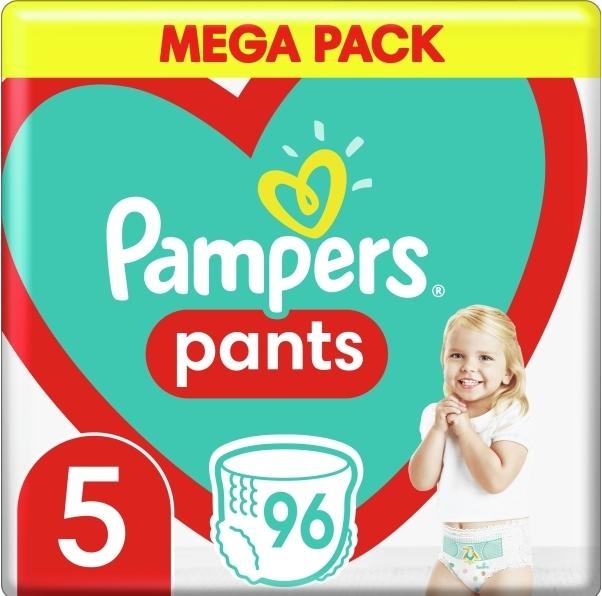 Actual product image Pampers Pants (Size 5, Half month box, 96 Piece)