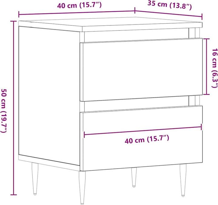 Immagine prodotto VidaXL Comodino (35 x 50 cm)