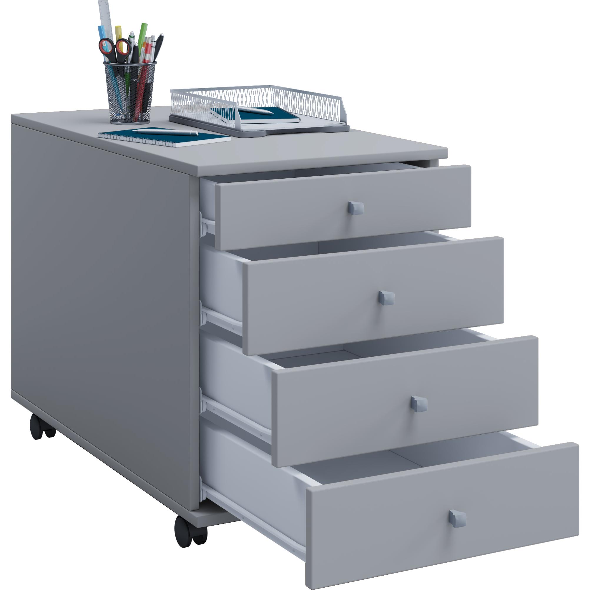 Thumbnail - VCM, Rollcontainer, Holz Büroschrank Rollcontainer Lona mit Schublade (42 x 80 cm)