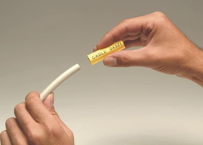 Image du produit Dymo Gaine thermorétractable Rhino (0.90 cm, Blanc)