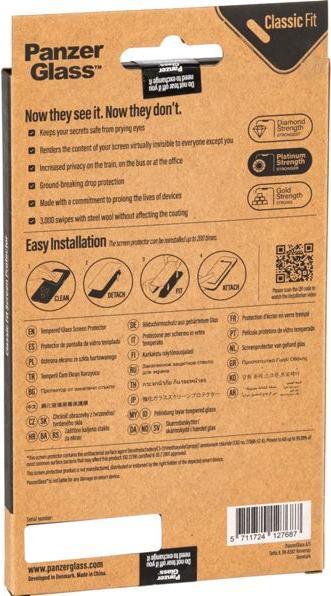 Produktbild PanzerGlass Classic Fit Privacy (1 Stk., Apple iPhone 14 Pro)