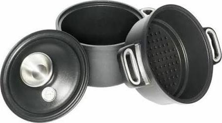 Actual product image AMT Set Pot Waterl. Cooking Induk.ø20 cm/steamer/lid (20 cm, Pan set + pot set, Cast aluminium)