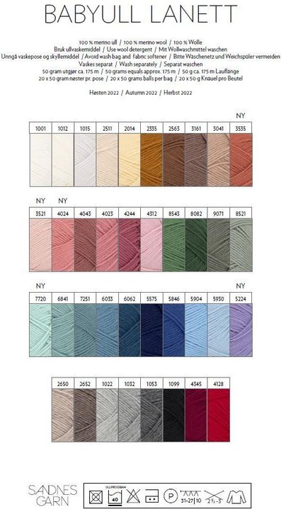 Produktbild Sandnes Garn Babyull Lanett (175 m)