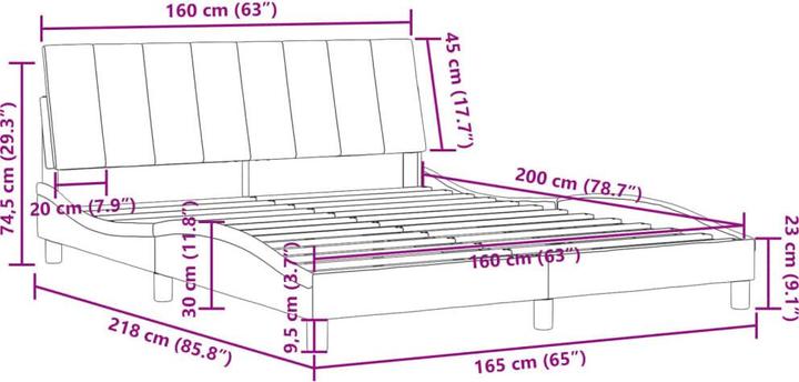 Image du produit vidaXL Bettgestell (160 x 200 cm)