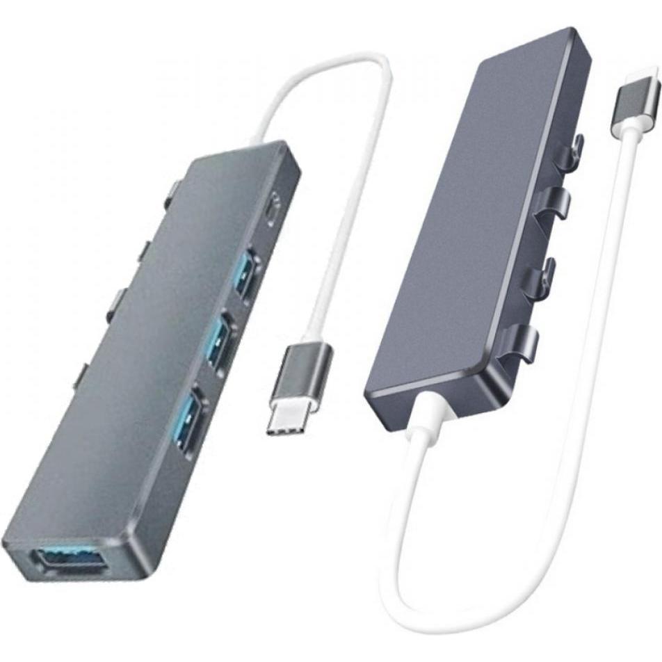 PowerGuard Hub OTG (USB-C, 4 porte), Docking station + Hub USB, Grigio