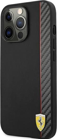 Actual product image Ferrari FESAXHCP13LBK iPhone 13 Pro/13 6.1" czarny/black hardcase On Track Carbon Stripe (Apple iPhone 13, Apple iPhone 13 Pro)