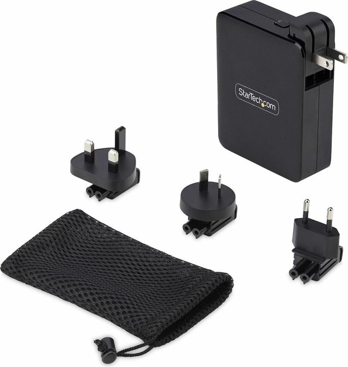 Produktbild StarTech .com 3114GCU-WALL-CHARGER, Drinnen, AC, 28 V, Schwarz (140 W, 4 Ports)