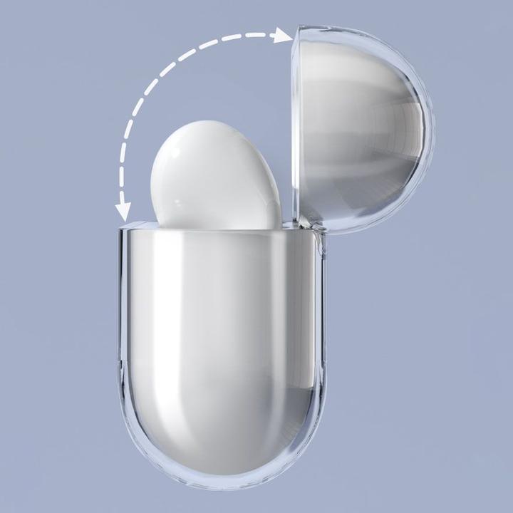 Image du produit Hurtel Coque pour AirPods 3 coque rigide et solide pour casque transparent (cas A) (Couvercle de l'étui de chargement)