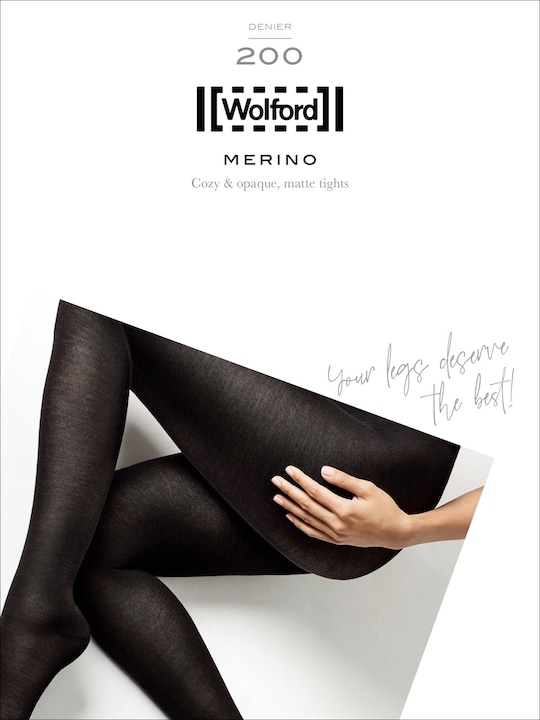 Produktbild Wolford Strumpfhose "Merino Tights" schwarz (200 DEN, 40, L)