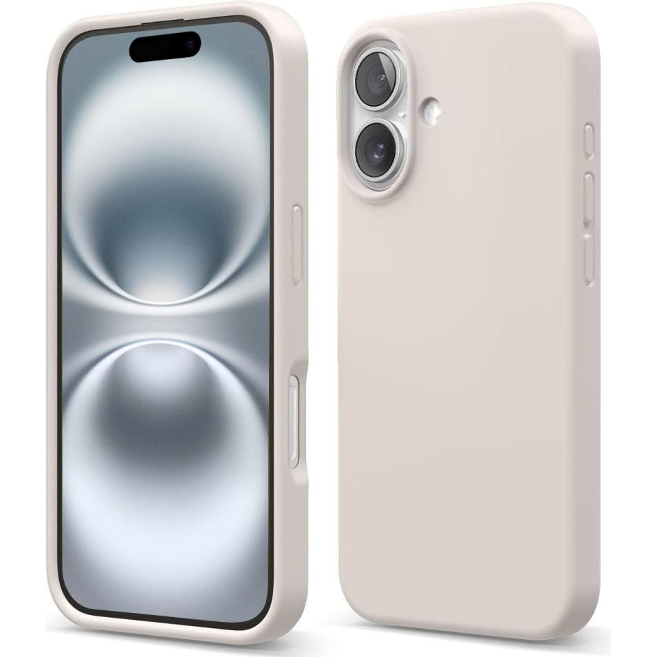 Screenguard Apple iPhone 16 Plus Liquid Silicone Case Hülle (Apple iPhone 16 Plus), Smartphone Hülle, Beige