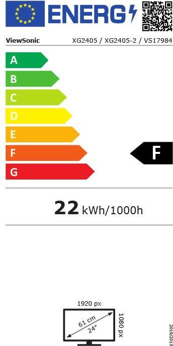 Energie-Label Viewsonic XG2405 (1920 x 1080 Pixel, 24")
