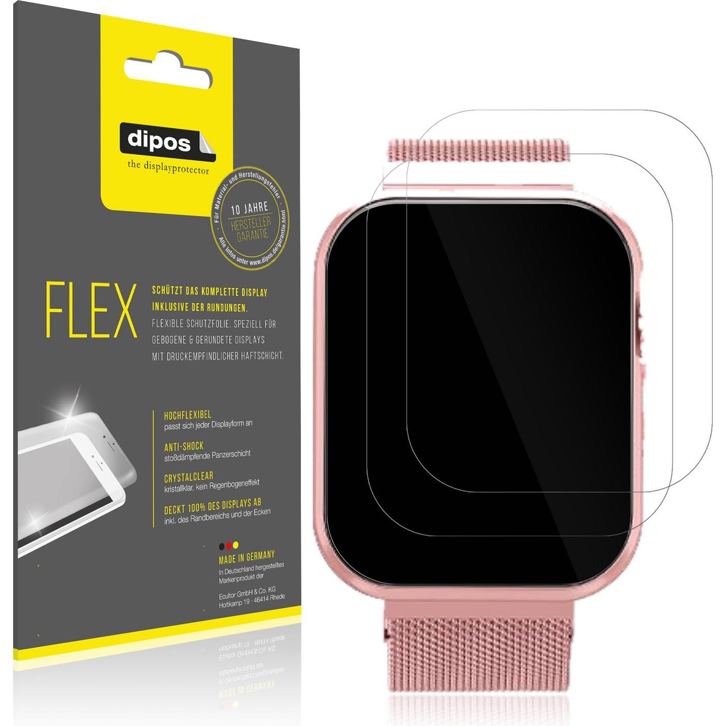 Dipos 3D Full Cover Schutzfolie, Smartwatch Schutzfolie, Transparent