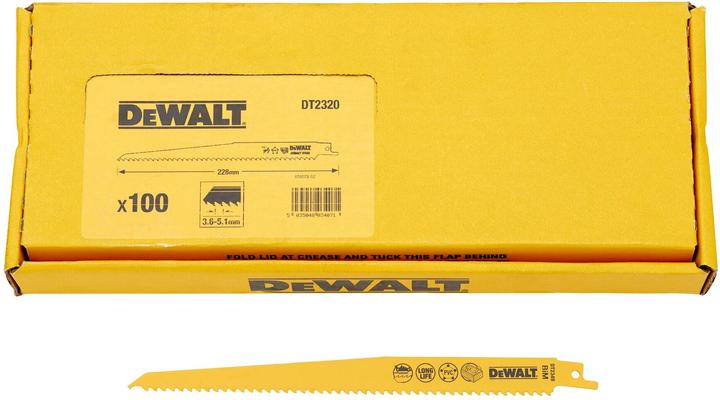 Immagine prodotto DeWalt DT2320QZ Lama per sega alternativa Cobalt CO 228 legno w.NaegPVC 100 pz.