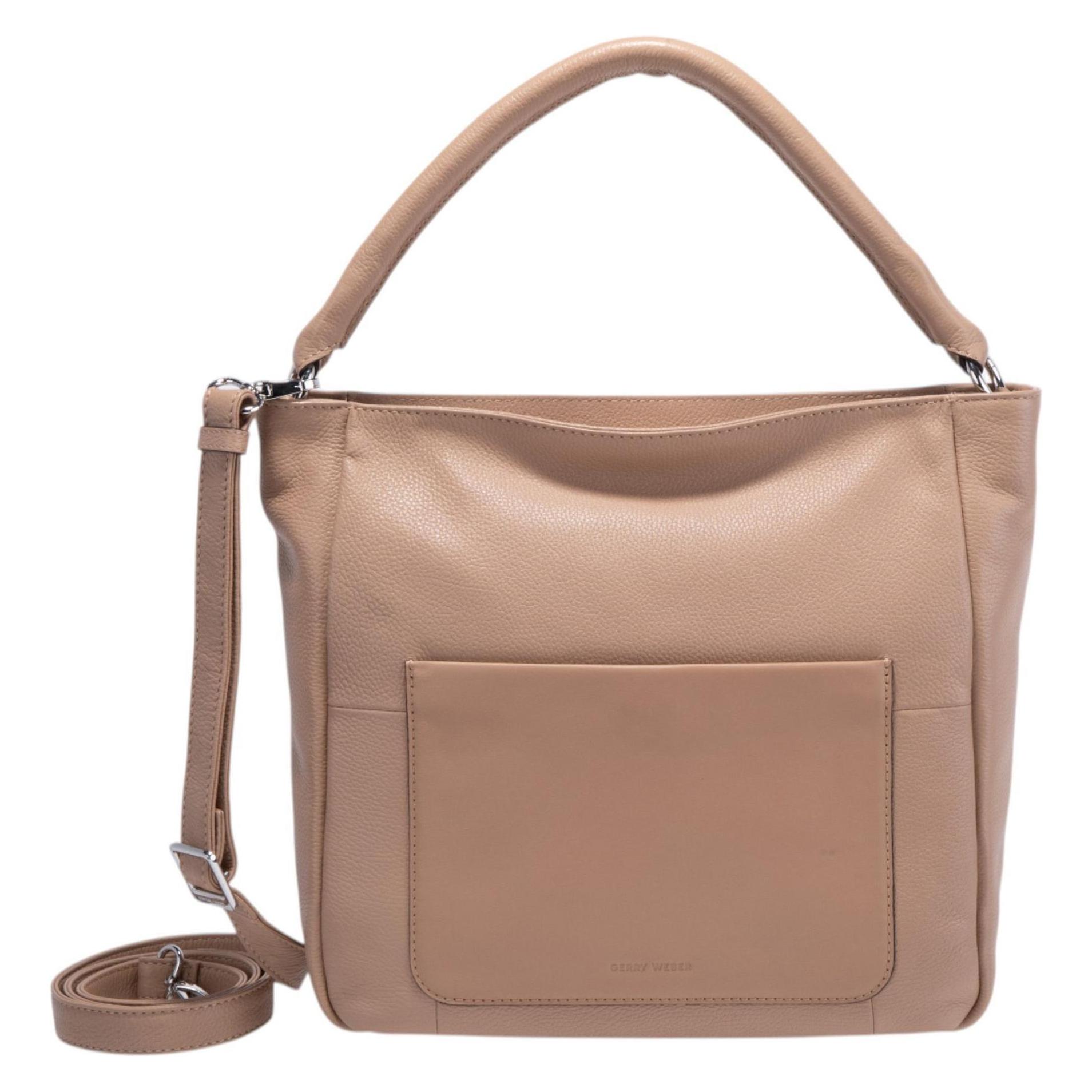 Gerry Weber, Damen, Handtasche, Ascona Schultertasche Leder 29 Cm, Braun