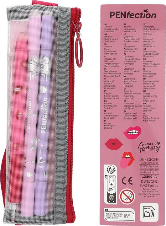 Image du produit Trend - PENfection Notebook with Pen Set - Heart - Bright Red and Pink (413890) (À rayures, Couverture rigide)