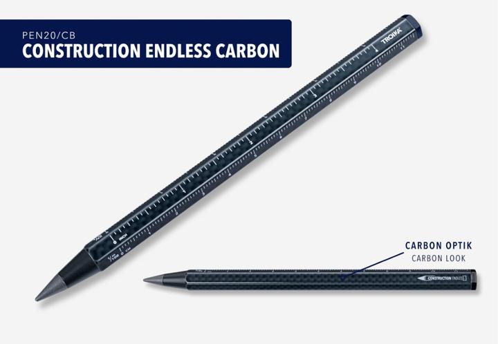 Produktbild Troika CONSTRUCTION ENDLESS CARBON Bleistift Endlos-Schreibspitze, Carbon Optik (HB)