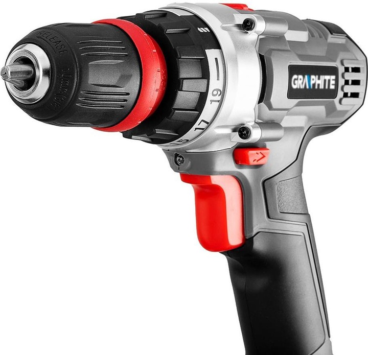 Image du produit Graphite Perceuse sans fil Energy + 18V, poignée amovible 10 mm, plus adaptateur angulaire et adaptateur (Fonctionnement sur batterie)