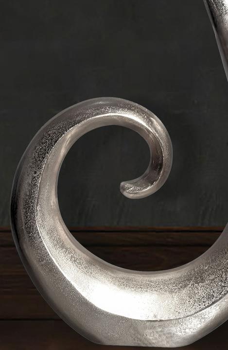 Produktbild FineBuy Vase 100 cm Aluminium Blumenvase Spirale Bodenvase Wohndeko Gross Dekovase Modern (1x)