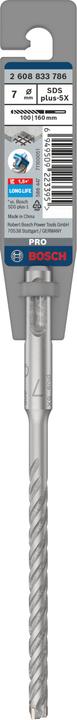Produktbild Bosch Zubehör PRO SDS plus-5X Hammerbohrer, 7 x 100 x 160 mm (7 Millimeter)