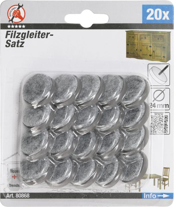 Produktbild BGS Filzgleiter-Satz (Filzgleiter, 20 Stk.)