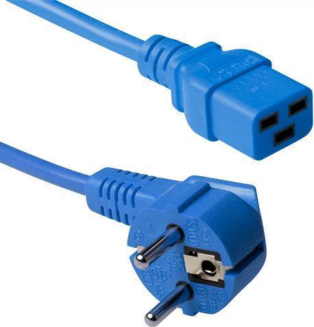 Powercord mains connector CEE7/7 male (angled) (1.80 m, CEE 7/7)