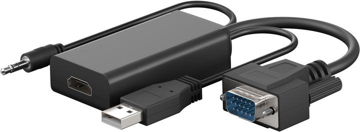 Goobay VGA/HDMI-Adapterkabel (USB-A, 16 cm)