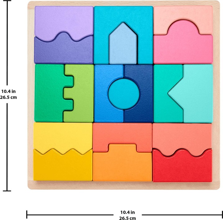Actual product image Fisher-Price Bunte Steckbausteine aus Holz