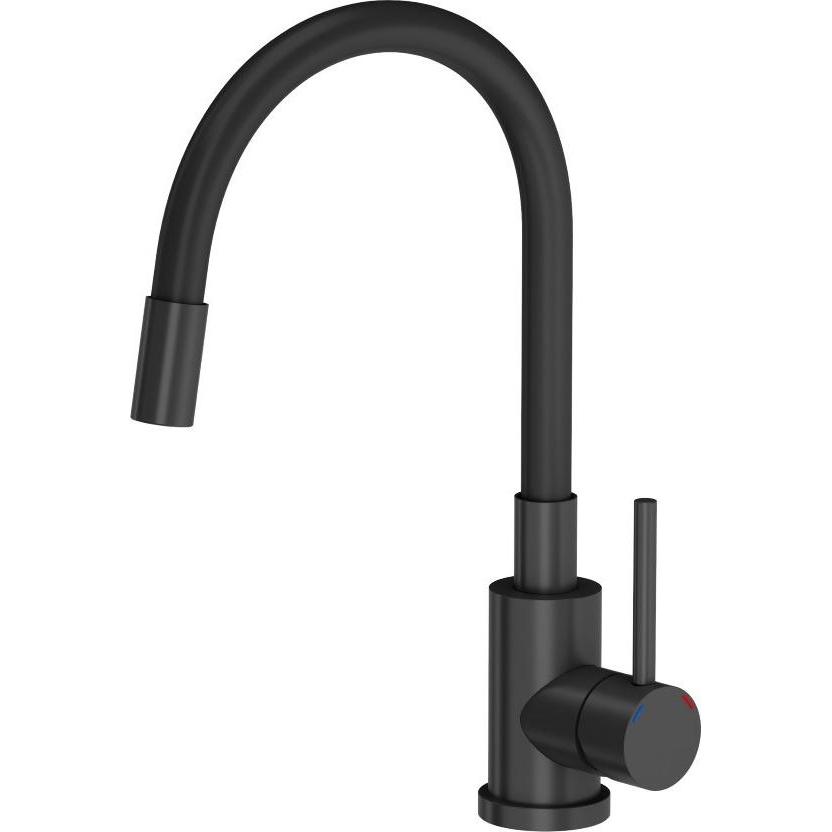 Steiner, Küchenarmatur, Küchenarmatur mit Ausziehschlauch Quadron Maggie 3323503BLM, schwarz matt