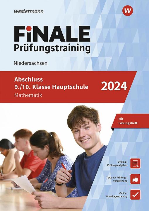 Produktbild FiNALE Prüfungstraining Abschluss 9./10. Klasse Hauptschule Niedersachsen. Mathematik 2024 (Deutsch, Martina Lenze, Peter Welzel, Bernhard Humpert, Bernd Liebau, Ursula Schmidt, 2023)