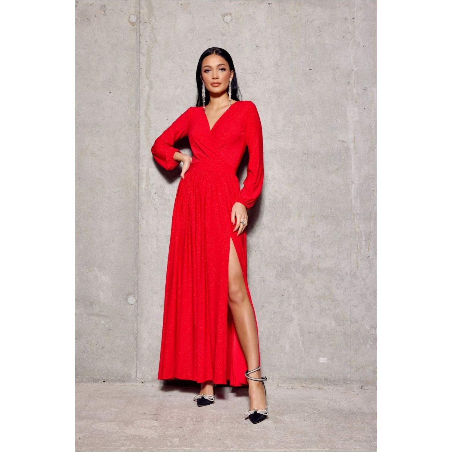 Roco Fashion, Damen, Kleider, Langes Kleid model, Rot, (40)