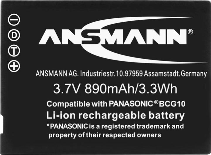 Produktbild Ansmann A-Pan DMW-BCG10 (Kamera Akku)