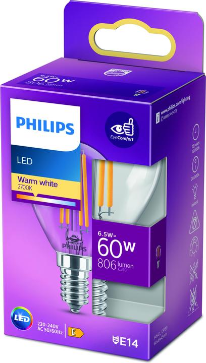 Actual product image Philips Lamp (E14, 6.50 W, 806 lm, 1 x, E)