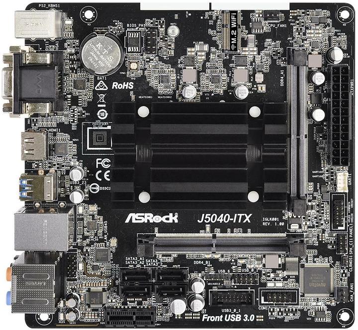 Actual product image AsRock J5040 (BGA 1090, Intel SoC, Mini-ITX)