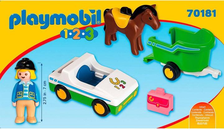 Actual product image Playmobil Car with horse trailer (70181, Playmobil 1.2.3)