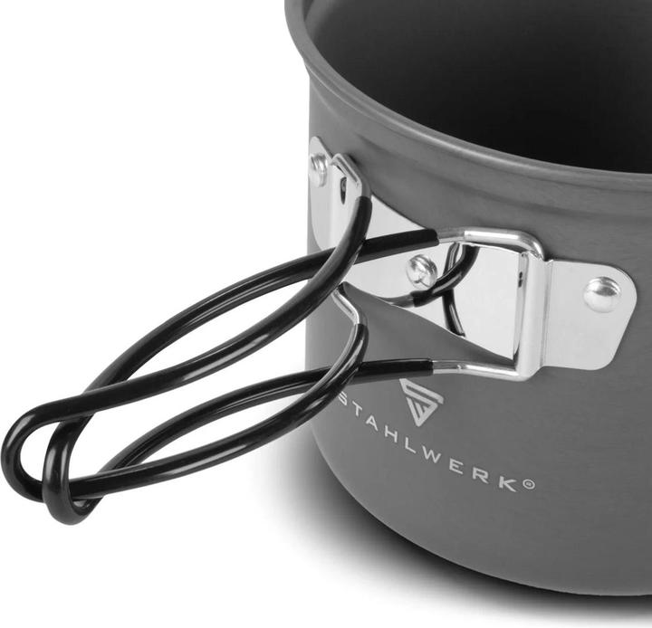 Produktbild Stahlwerk Camping Kochtopf-Set 4-teilig aus Aluminium Outdoor Kochgeschirr Set