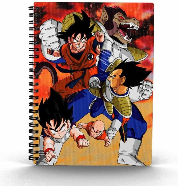 SD Toys DRAGON BALL Z - Red - Notebook Effet Lenticulaire 3D (A4)