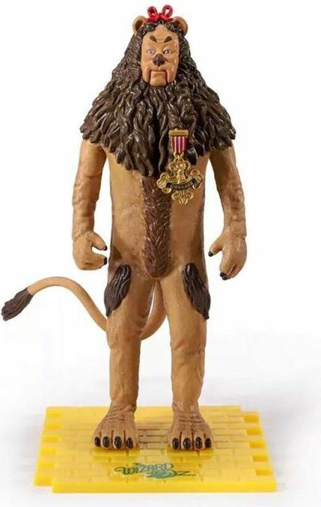 Actual product image Noble Collection Le Magicien d'Oz figurine flexible Bendyfigs Cowardly Lion (with his Badge of Courage) 19 cm