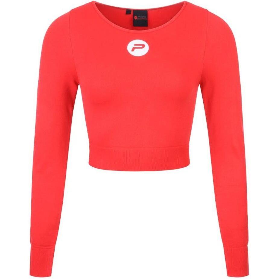 Pure, Damen, Sportshirt, Sport Langarmshirt für Damen (S), Rot, S