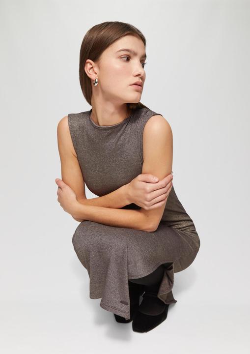 Image du produit S.Oliver Kleid Schmales Rippkleid mit Glitzereffekt (S)