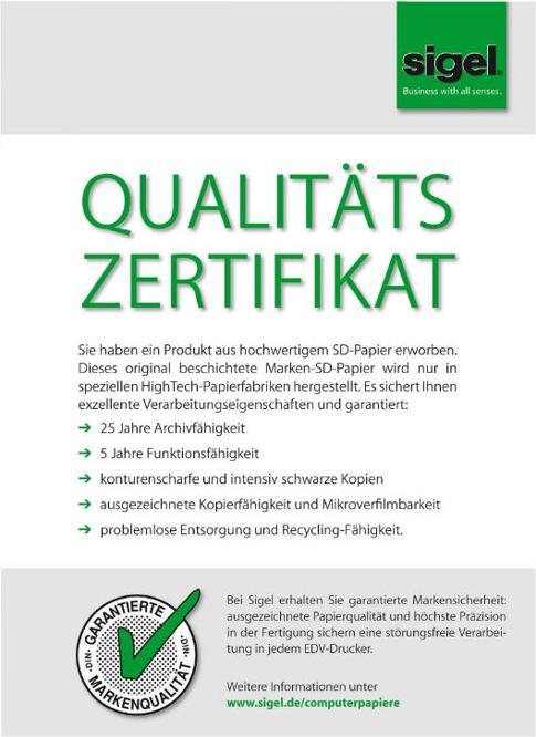 Actual product image Sigel DIN computer paper (70 g/m², 600 x, A4)
