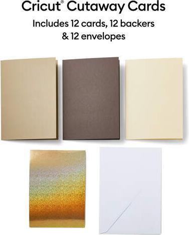 Actual product image Cricut Cut-Away Cards Neutrals R40 12,1cm x 16,8cm 12-pack (P)